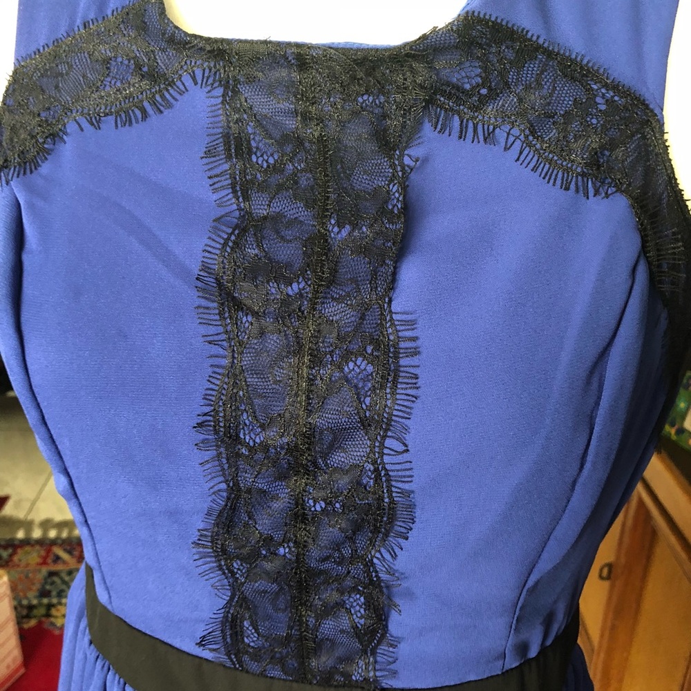 Blue Dress with lace details